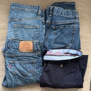 Boys Pants Bundle (3 Jeans 1 Dress pants). Size 14